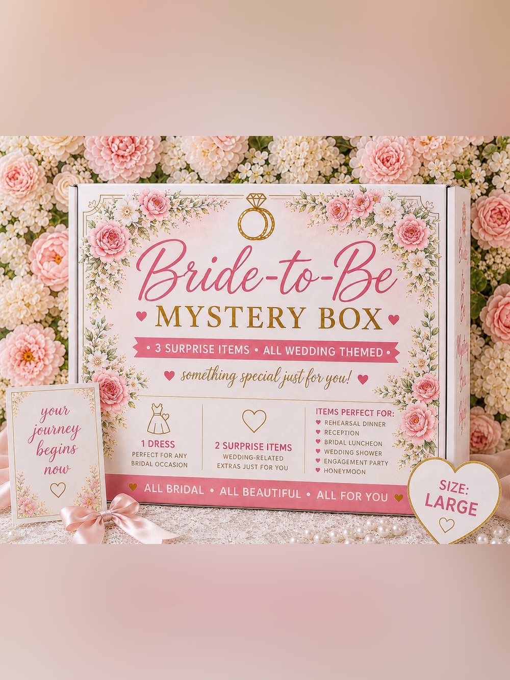 Bride-to-Be Mystery Box Size Large Bridal Wedding Bundle and Save